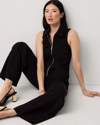 Zip-Up Collared Top click to view larger image.