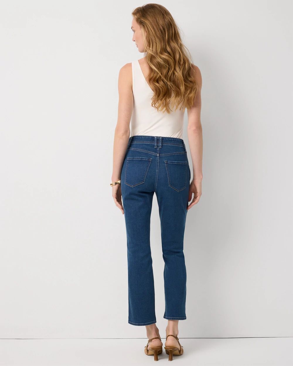 High-Rise Cropped Bootcut Jean