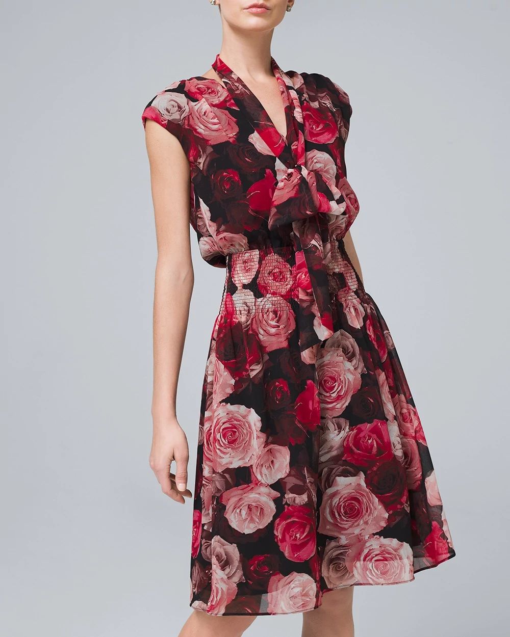 White house black market red dress best sale