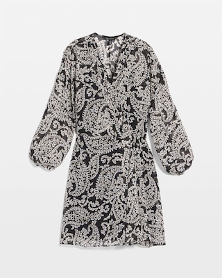 Petite Chiffon Surplice Mini Dress click to view larger image.
