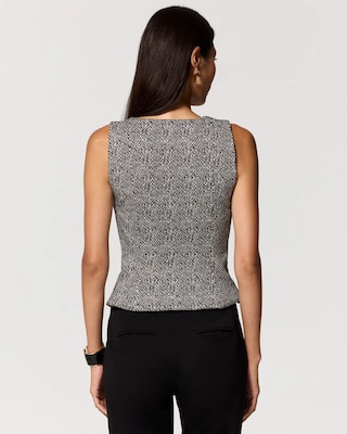 Knit Zip-Front Bustier click to view larger image.