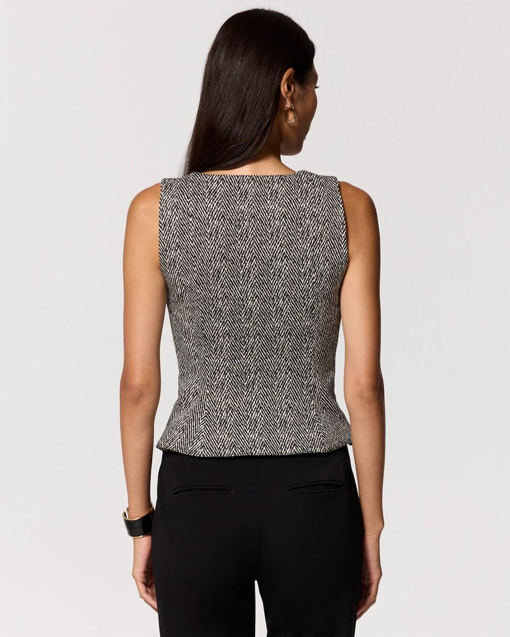 Knit Zip-Front Bustier click to view larger image.