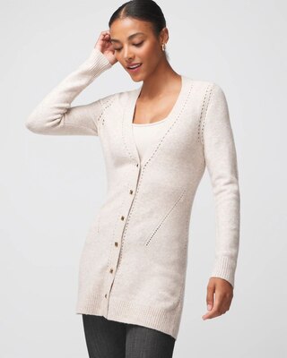 Petite Long Sleeve Boyfriend Cardigan