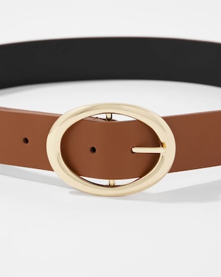 Black + Neutral Reversible Belt click to view larger image.