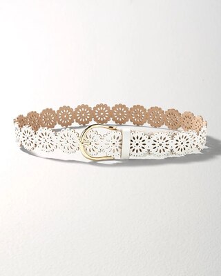 Laser Cut Denim Belt