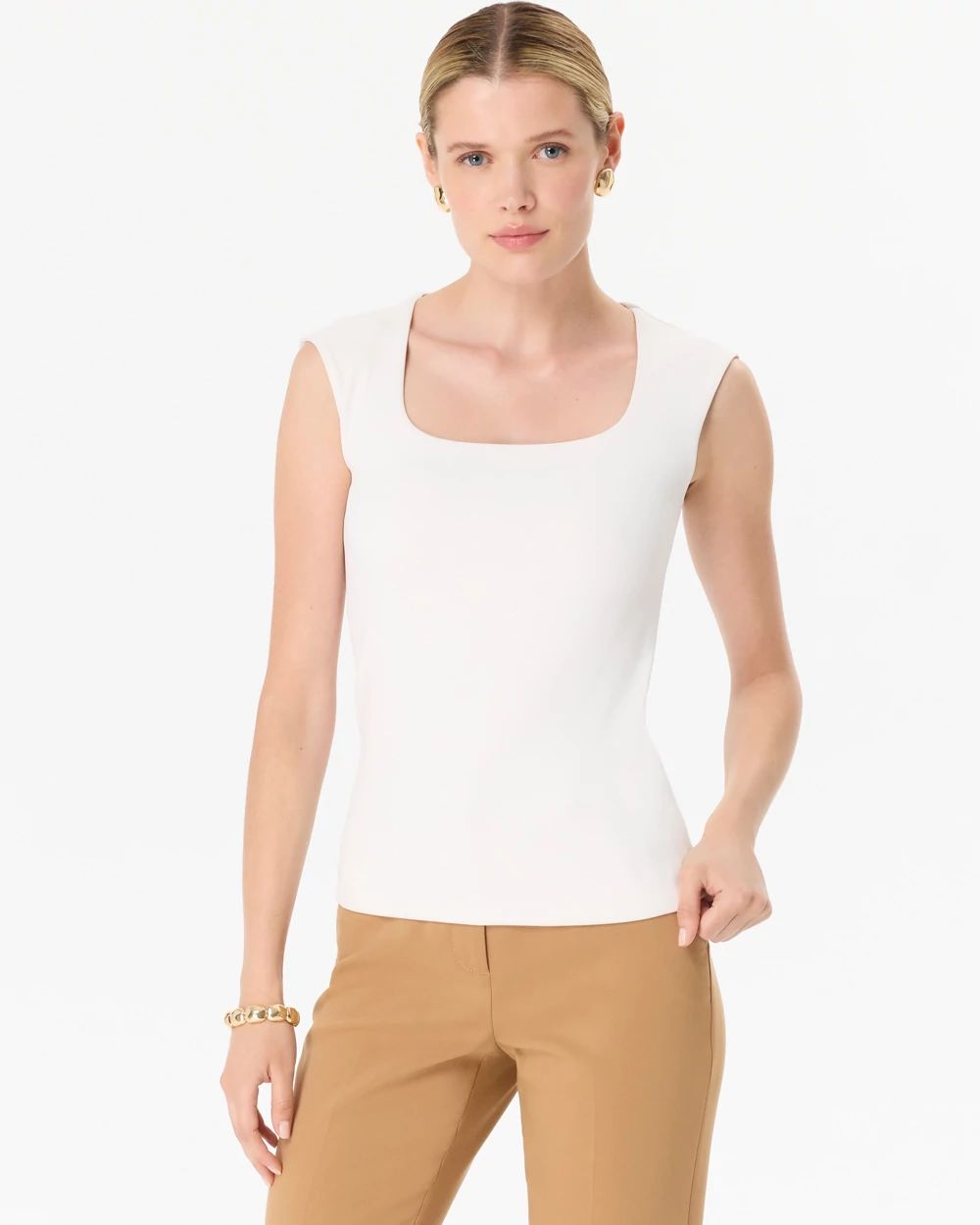 WHBM FORME™ All Ways Stretch Square Neck Top