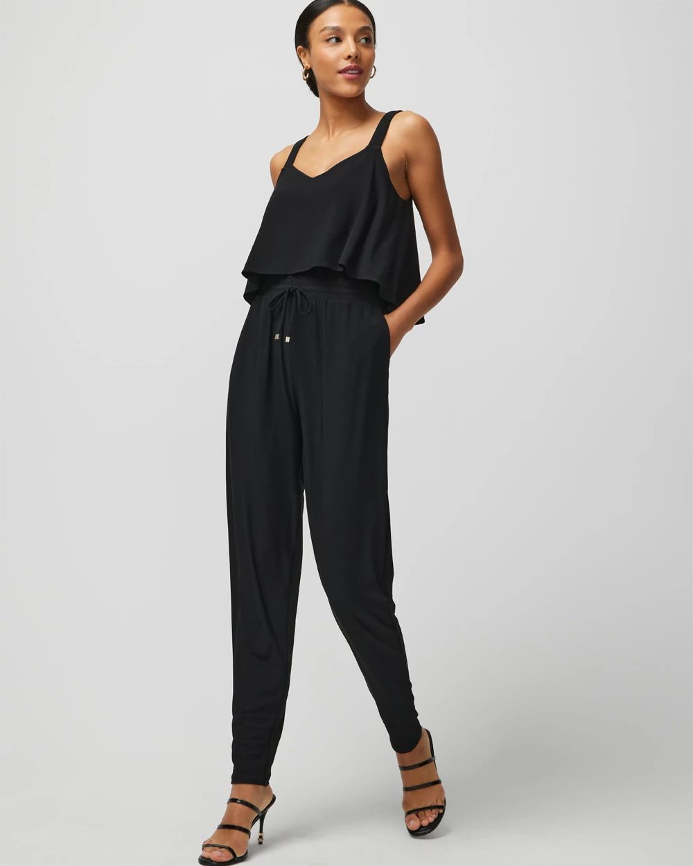 Matte Jersey Metallic Print Jumpsuit