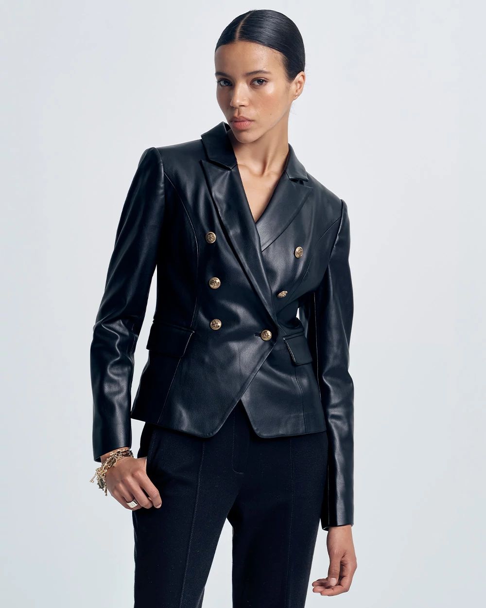 Cropped Double-Breasted Blazer