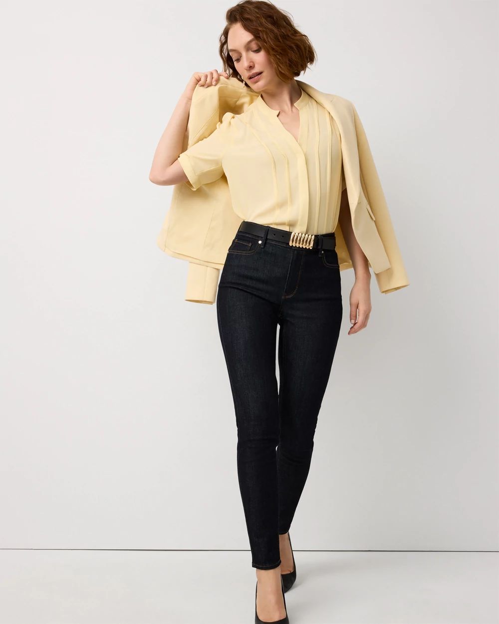 Pleated Crepe Shirt