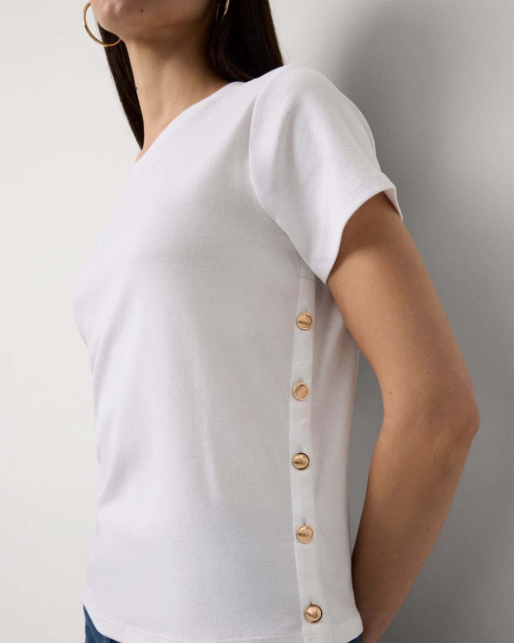 Side Button Tee - image 3
