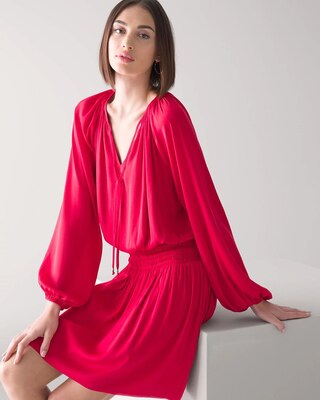 Drop Waist Blouson Dress