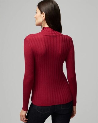 Long Sleeve Cashmere Blend Mockneck