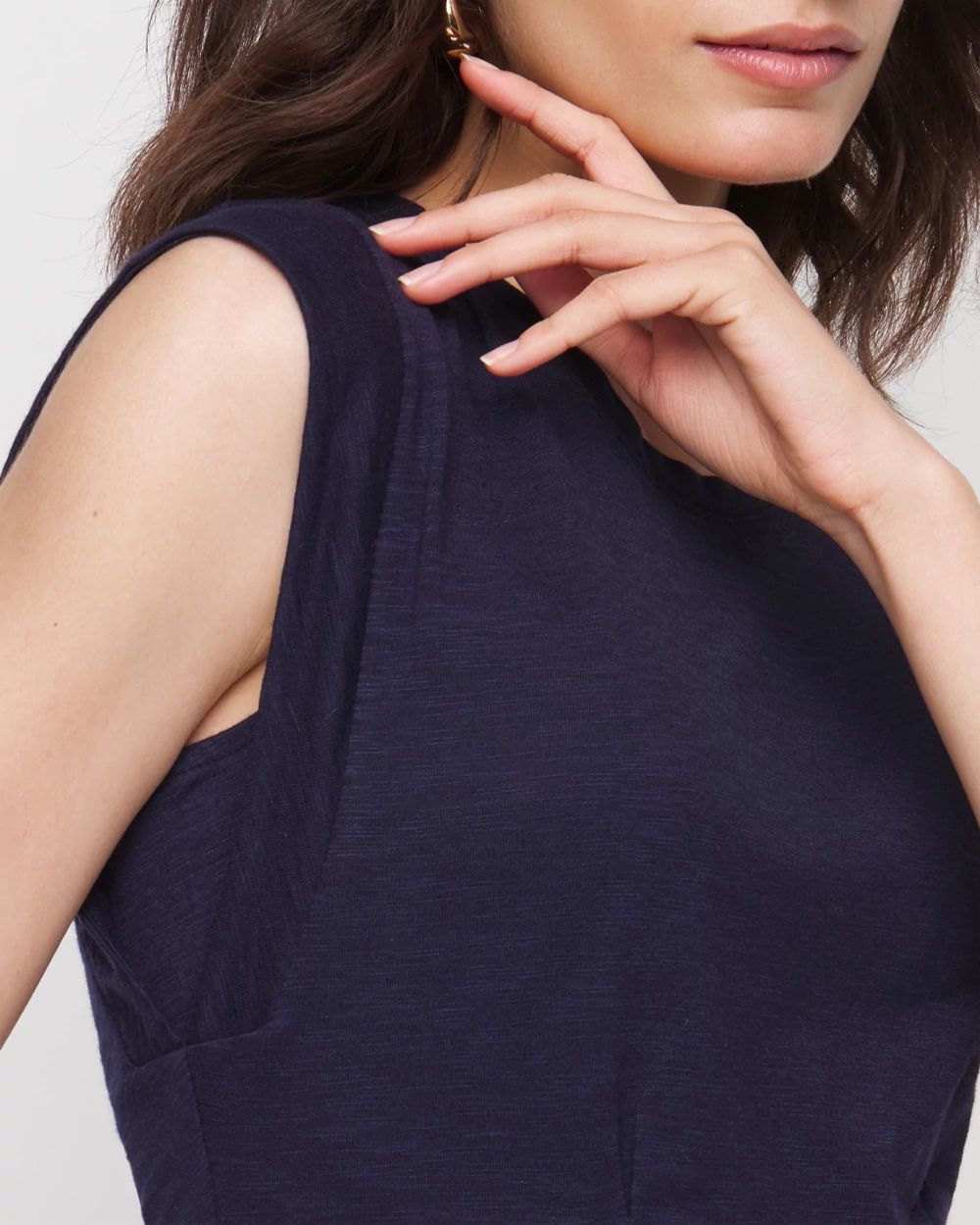 Lace-Up Peplum Tee
