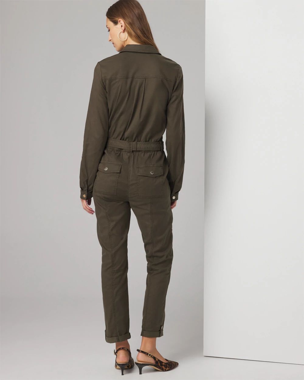 Long Sleeve Utility Jumpsuit click to view larger image.