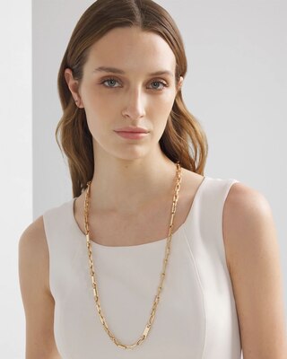 Gold Pave Link Necklace