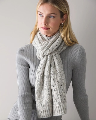 Pointelle Knit Scarf