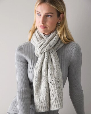 Pointelle Knit Scarf