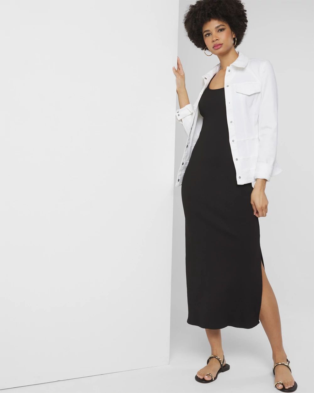 WHBM® FORME Rib Scoopneck Dress