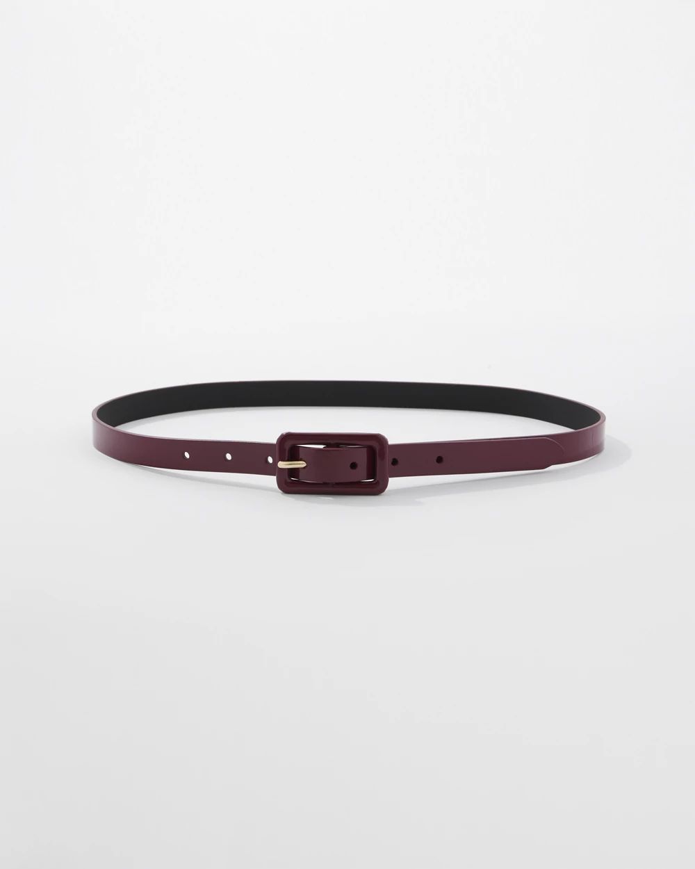 Faux Leather Skinny Belt