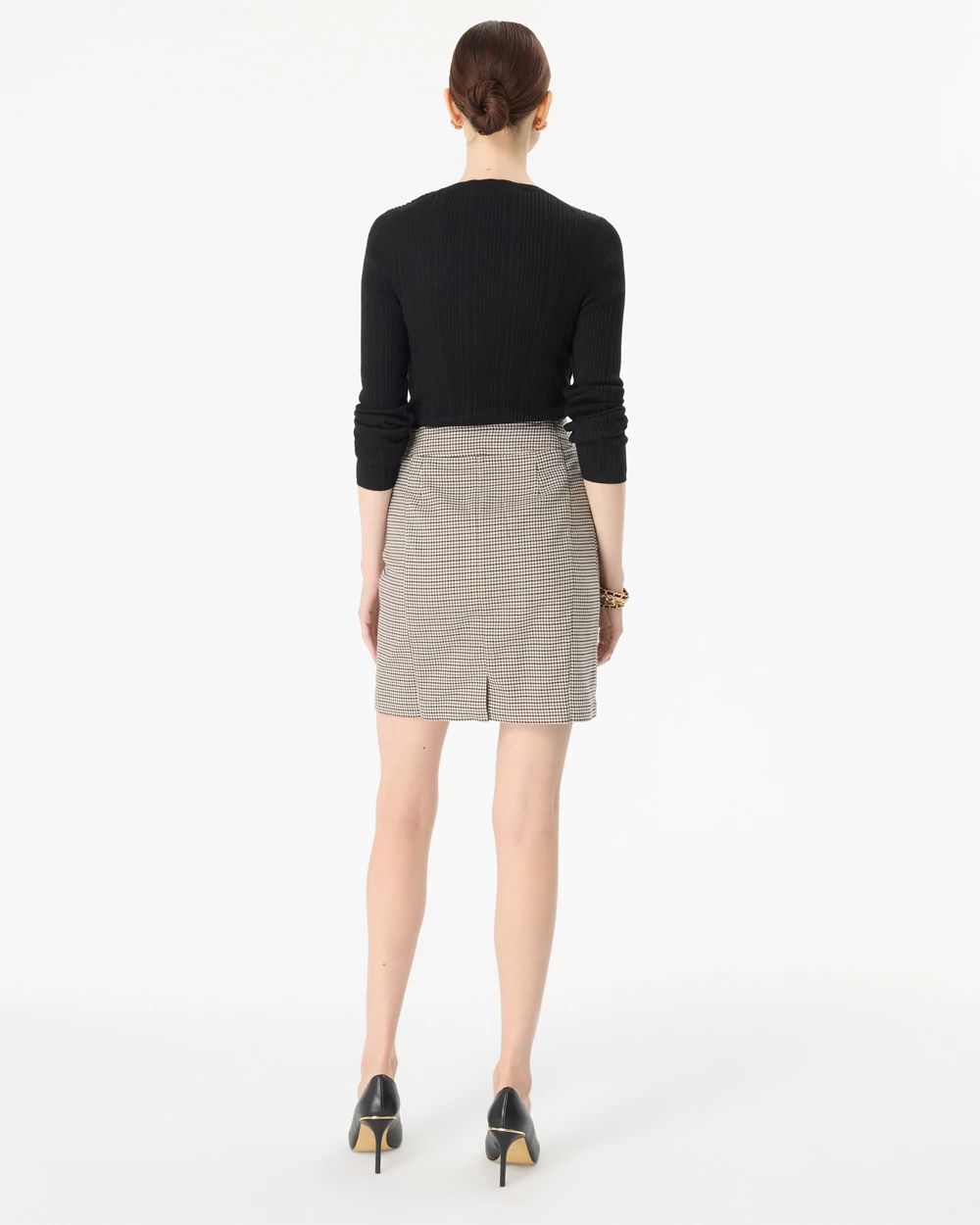 Houndstooth Mini Skirt click to view larger image.