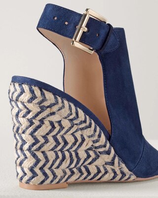Open-Toe Espadrilles Wedge Heels