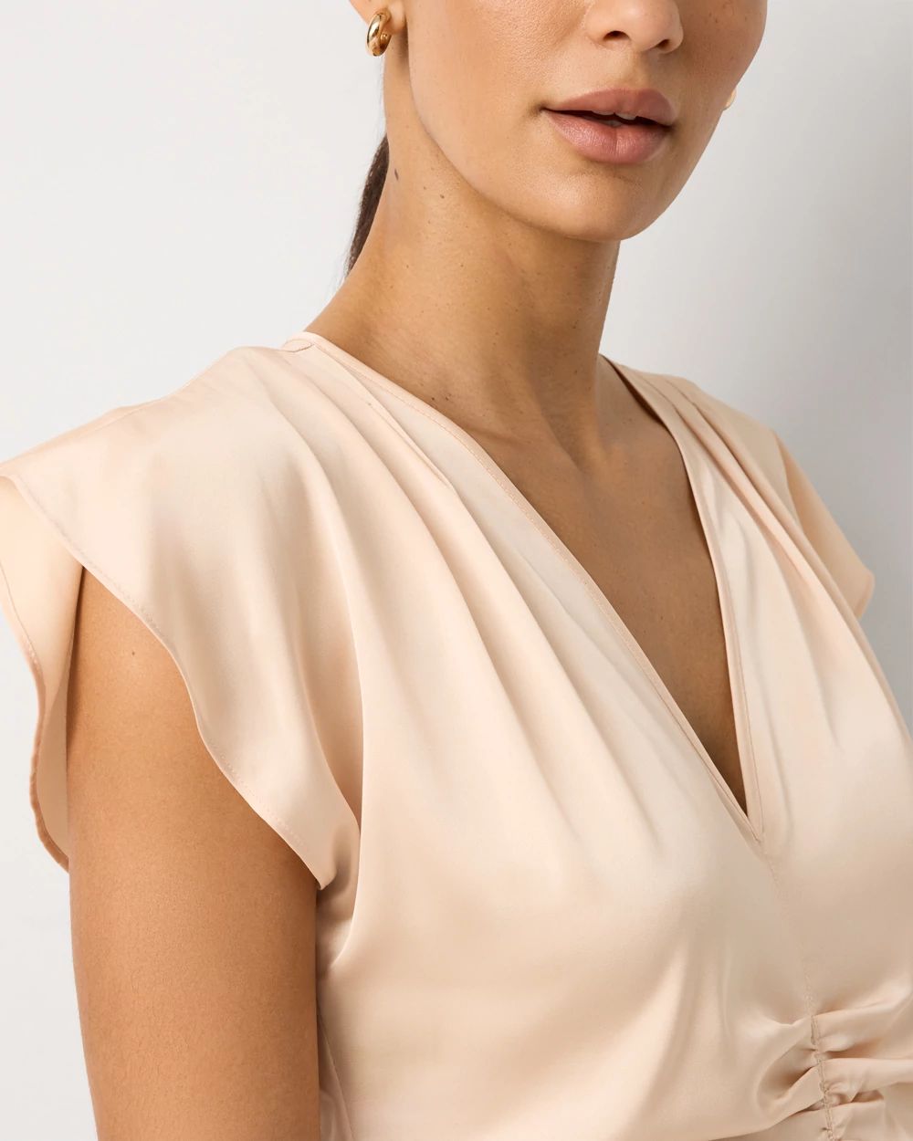 Ruched Satin Shell click to view larger image.