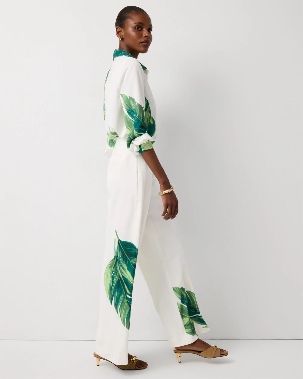 Placed Print Wide Leg Pant click to view larger image.