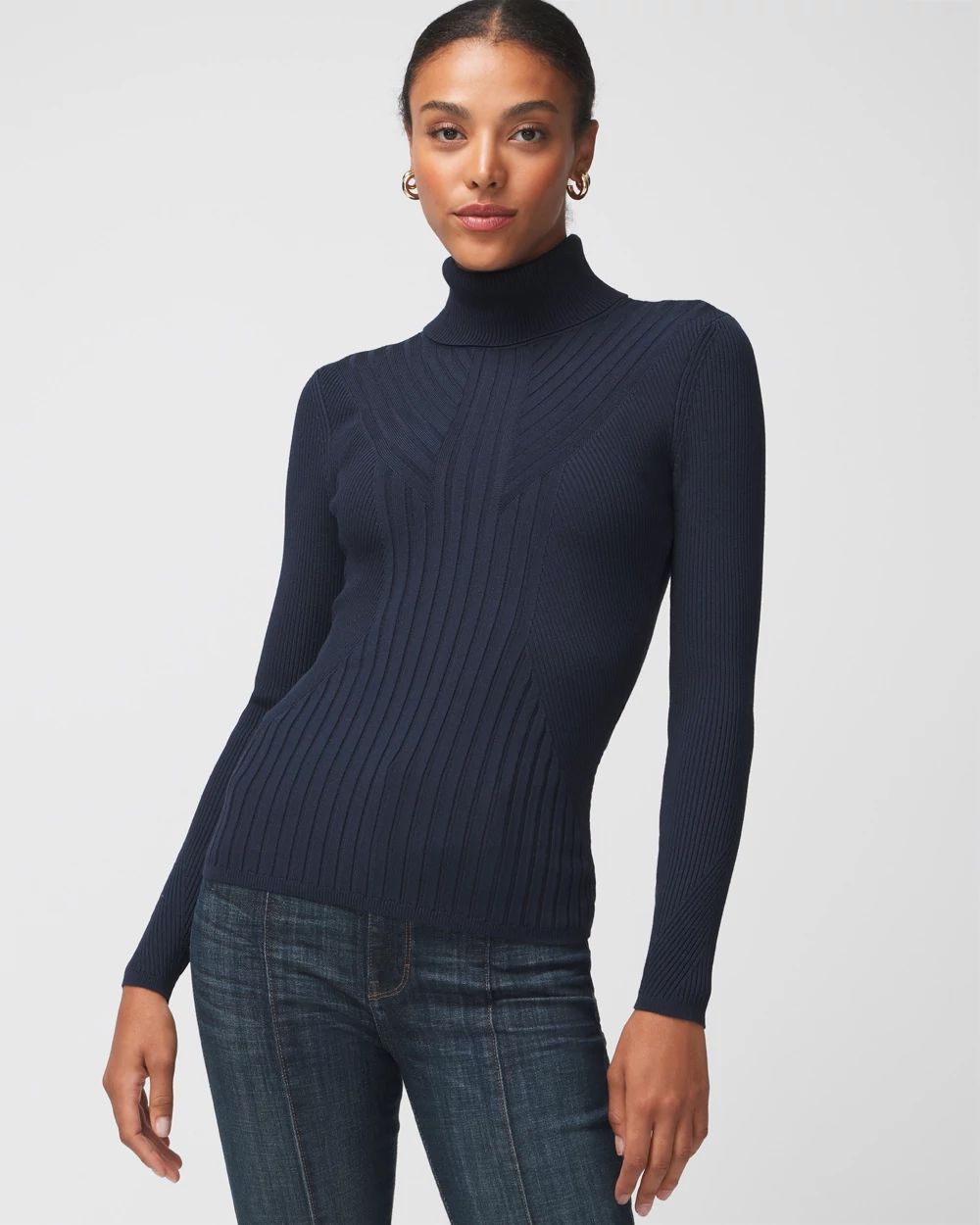 Long-Sleeve Ribbed Turtleneck