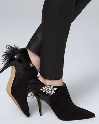 Bejeweled Feather Shoe Clips