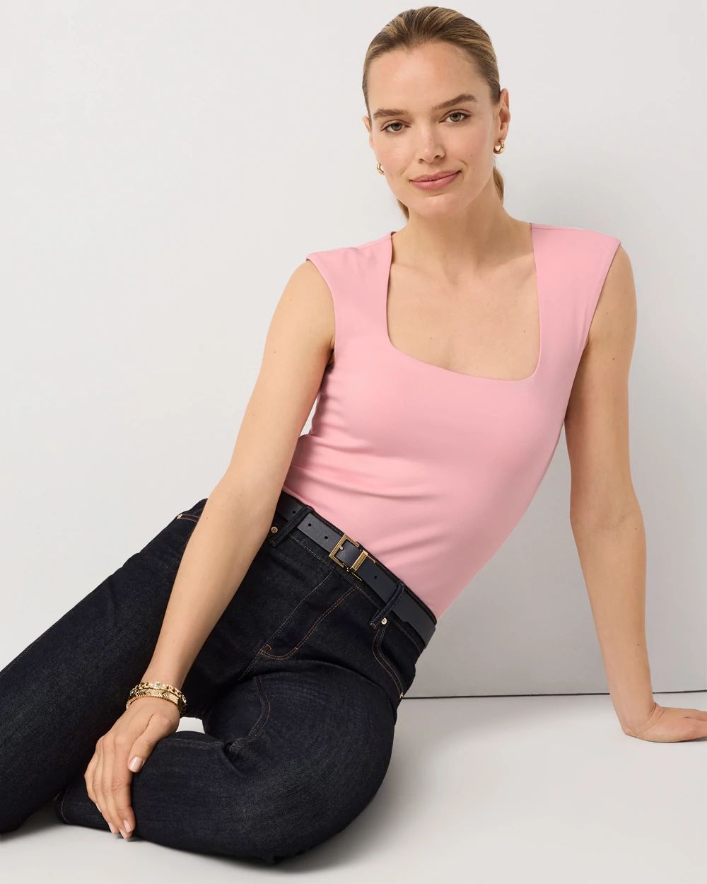 WHBM FORME™ All Ways Stretch Square Neck Top