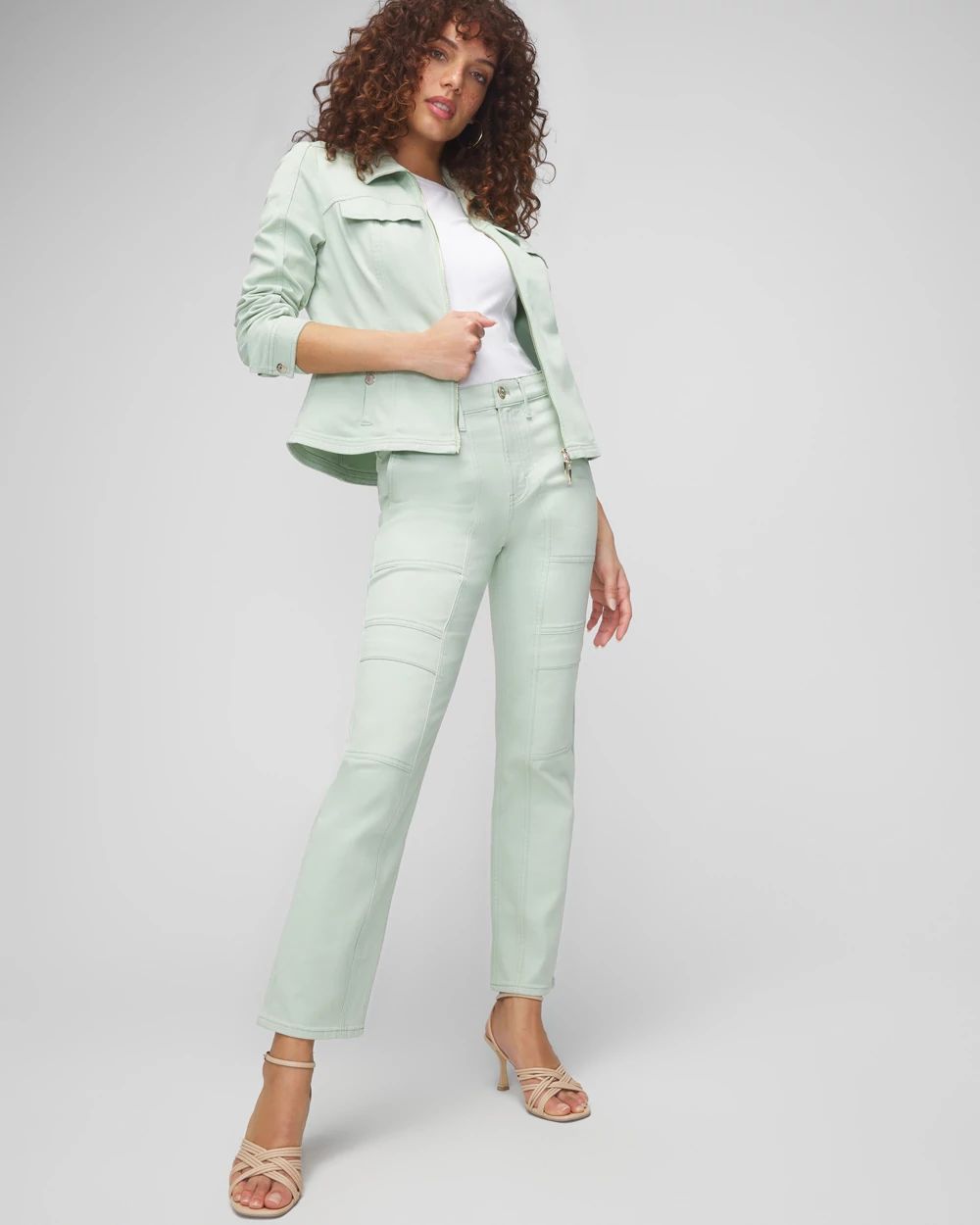 High-Rise Cargo Straight Jean