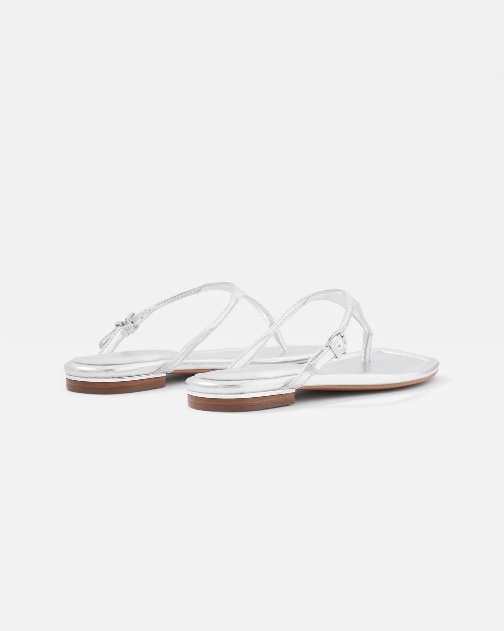 Silver Metallic Heel Sandal