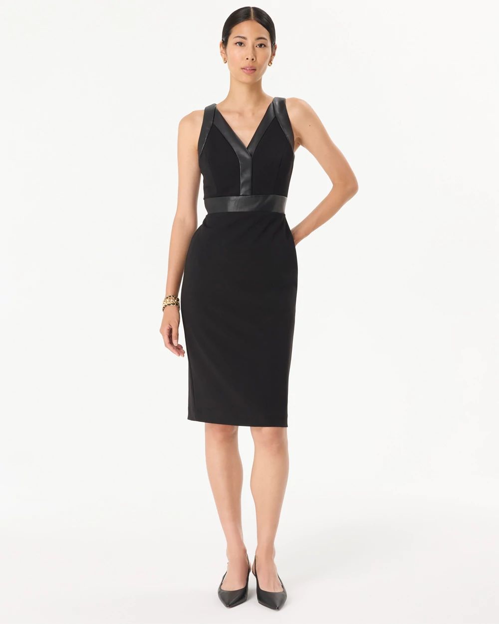 V-neck Sheath Dress