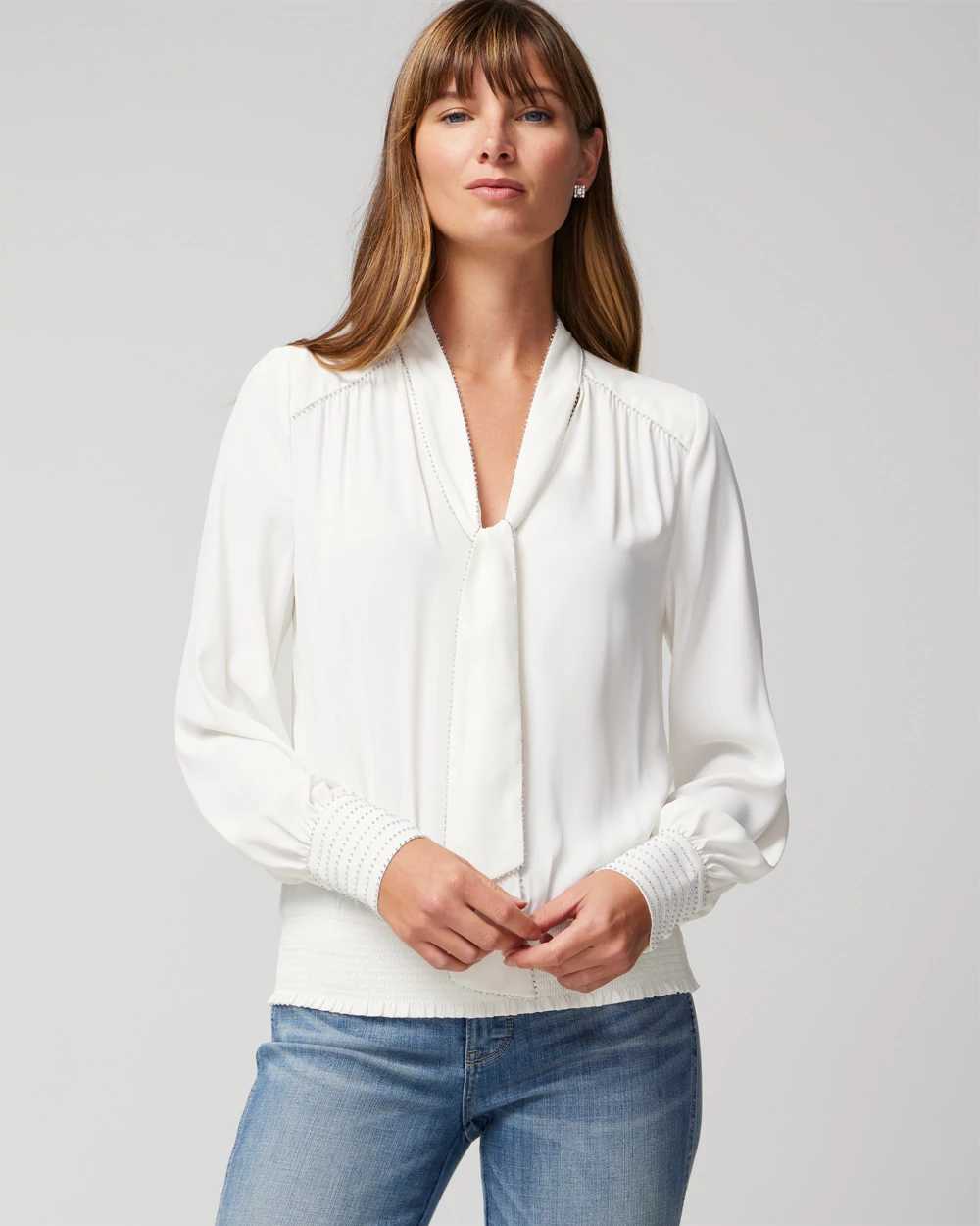 v neck blouse long sleeve