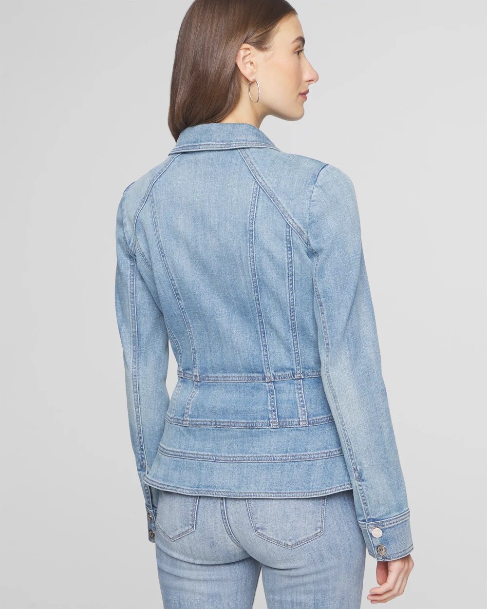 Seamed Denim Jacket - image 4