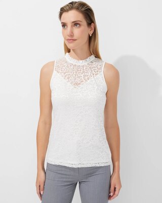Outlet WHBM Sleeveless Lace Shell