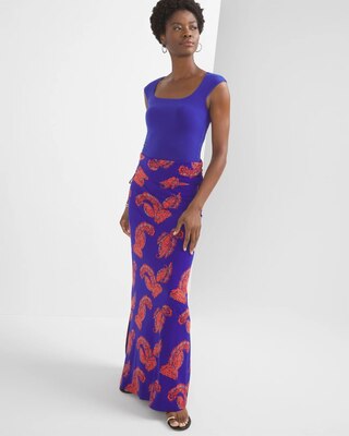 Matte Jersey Convertible Maxi Skirt