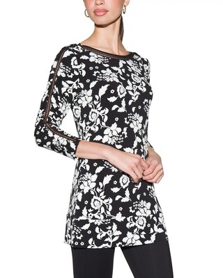 Outlet WHBM Lace-Trim 3/4-Sleeve Tunic