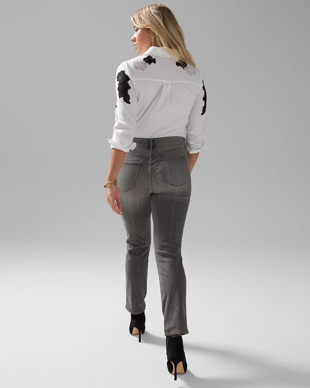 High-Rise Straight Jeans