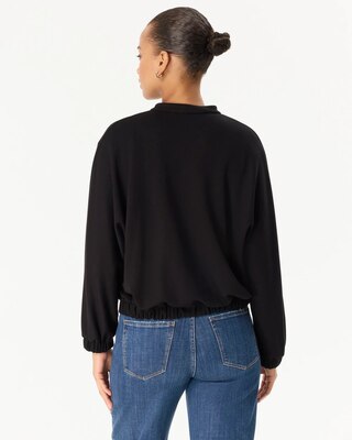 Dolman Sleeve Zip-Up Jacket