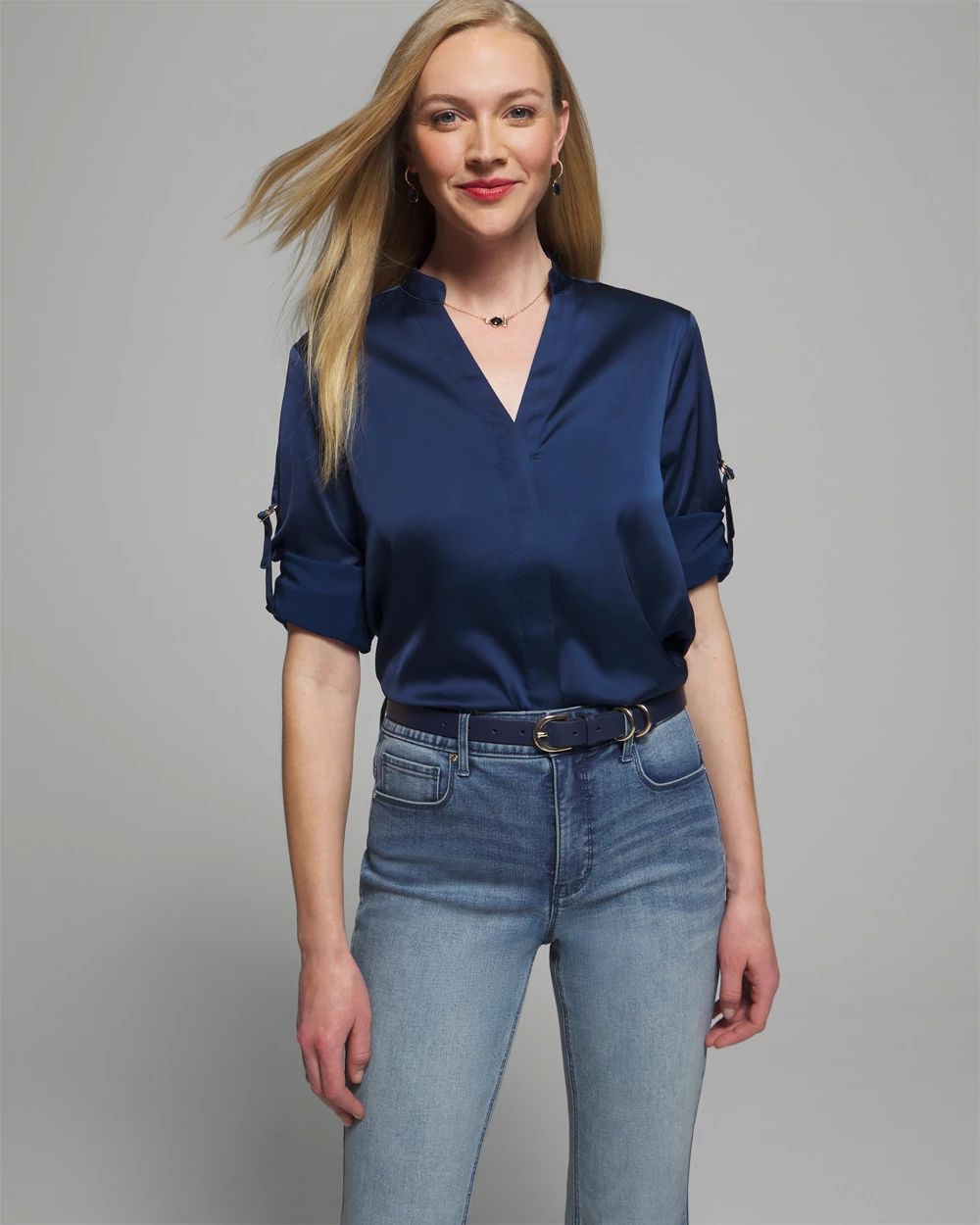 Outlet WHBM Long Sleeve Utility Shirt