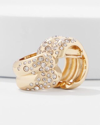 Pavé Double Hoop Earrings click to view larger image.