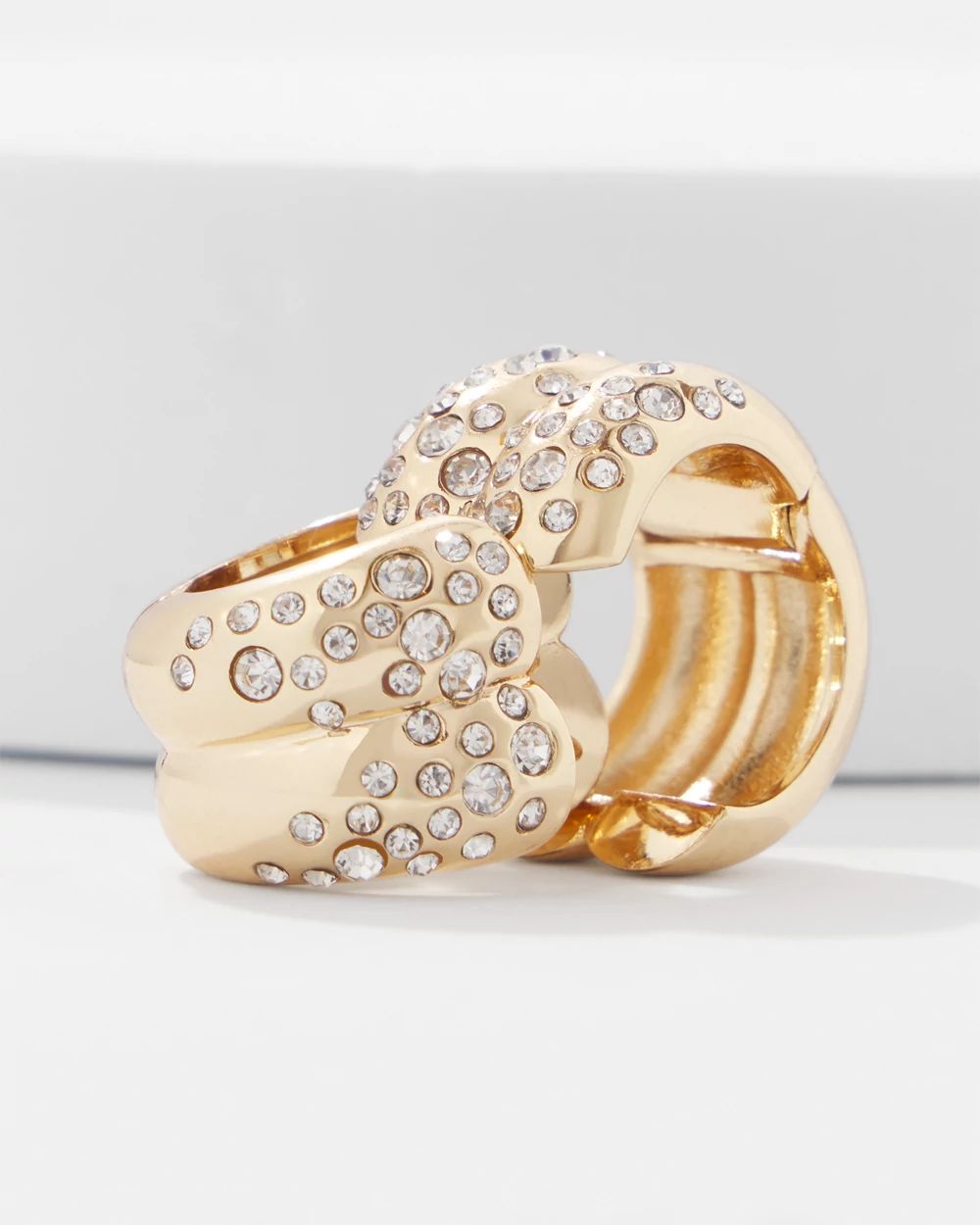 Pavé Double Hoop Earrings