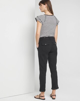Mid-Rise Pret-A-Pedi Straight Crop Pants click to view larger image.