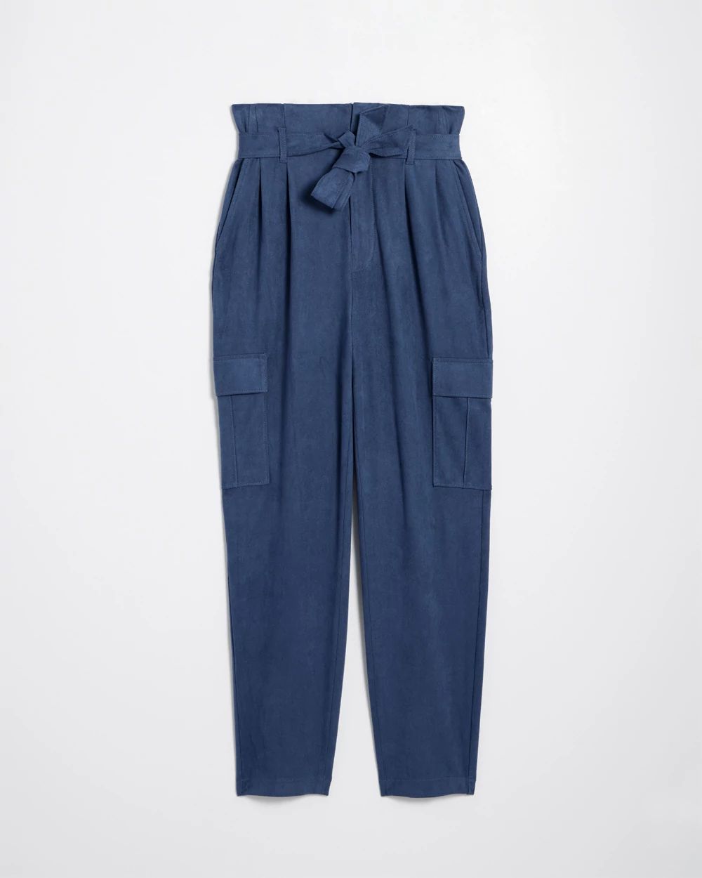 Ultra-Suede Paperbag Tapered Ankle Pant click to view larger image.