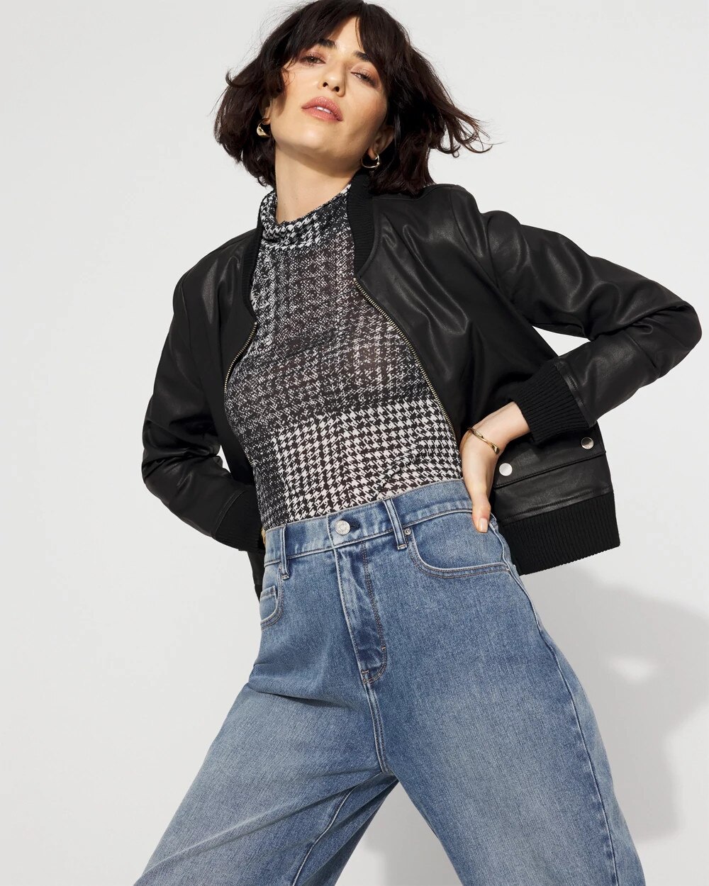 Long-Sleeve Mesh Turtleneck - image 2
