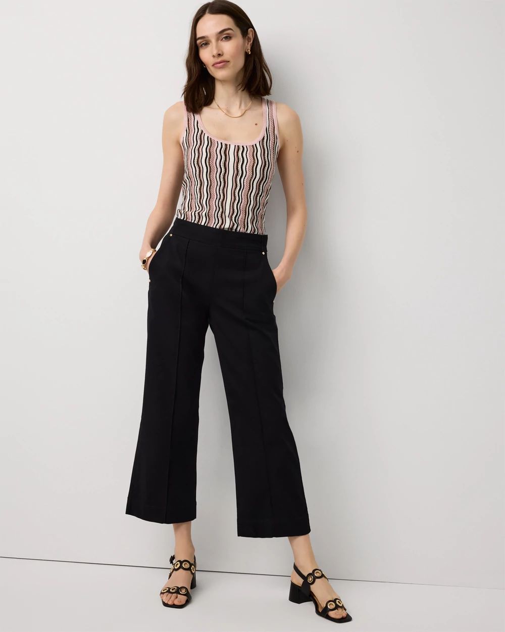 Petite Pret High Rise Wide Leg Crop