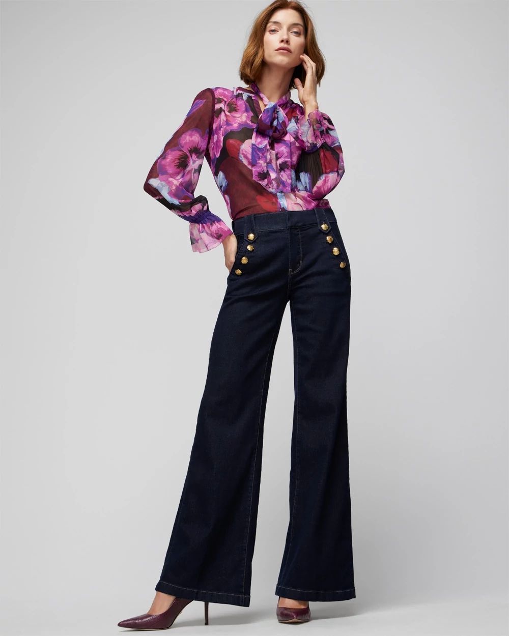 White house black market wide leg pants 2025