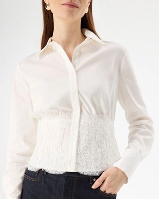 Lace Corset Poplin Shirt click to view larger image.