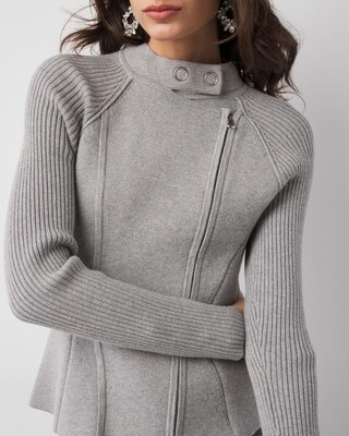 Moto Sweater Jacket click to view larger image.